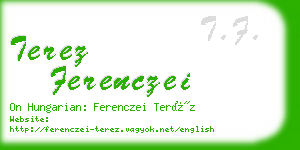 terez ferenczei business card